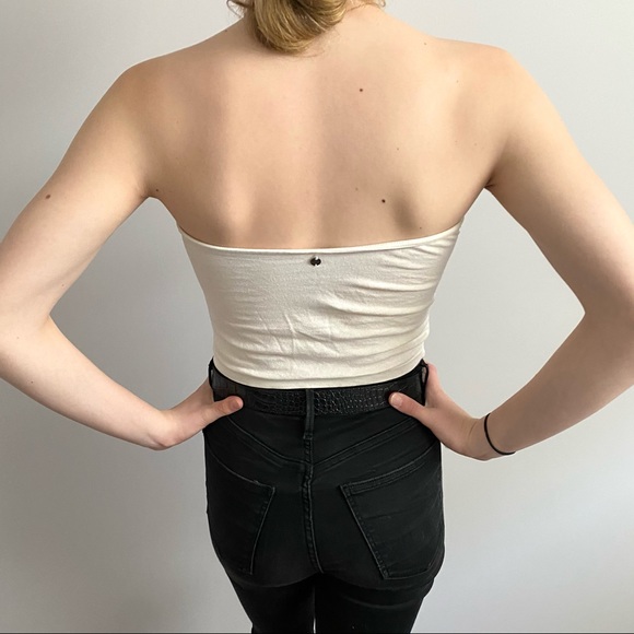 White Garage Tube Top Size S - Picture 2 of 6